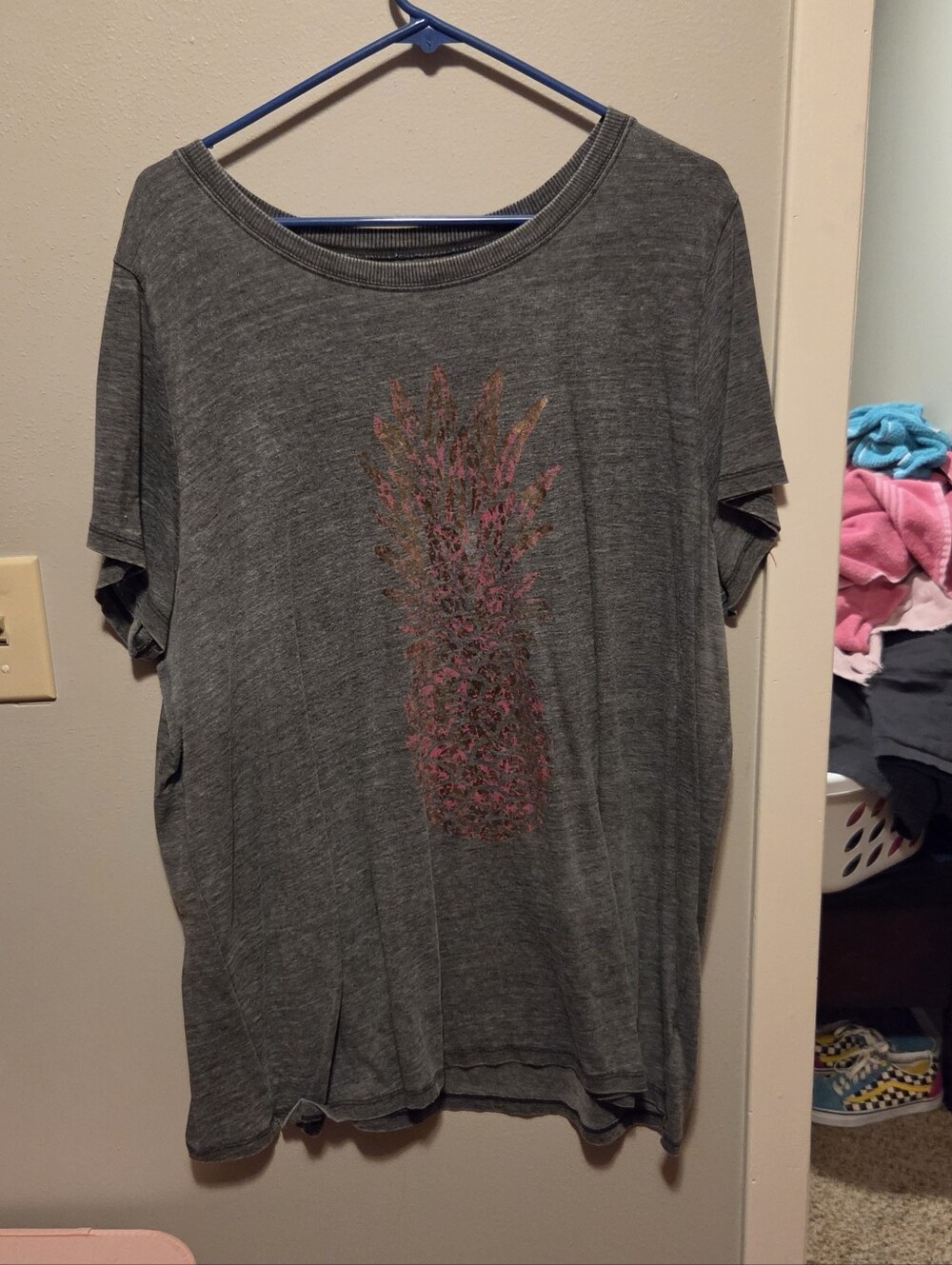torrid Gray Tee with Multicolor Pineapple Accent
